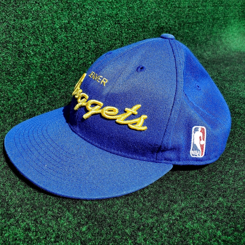 VTG Adidas Denver Nuggets Hat Fitted S/M NBA Draftcap Anniversary Collection